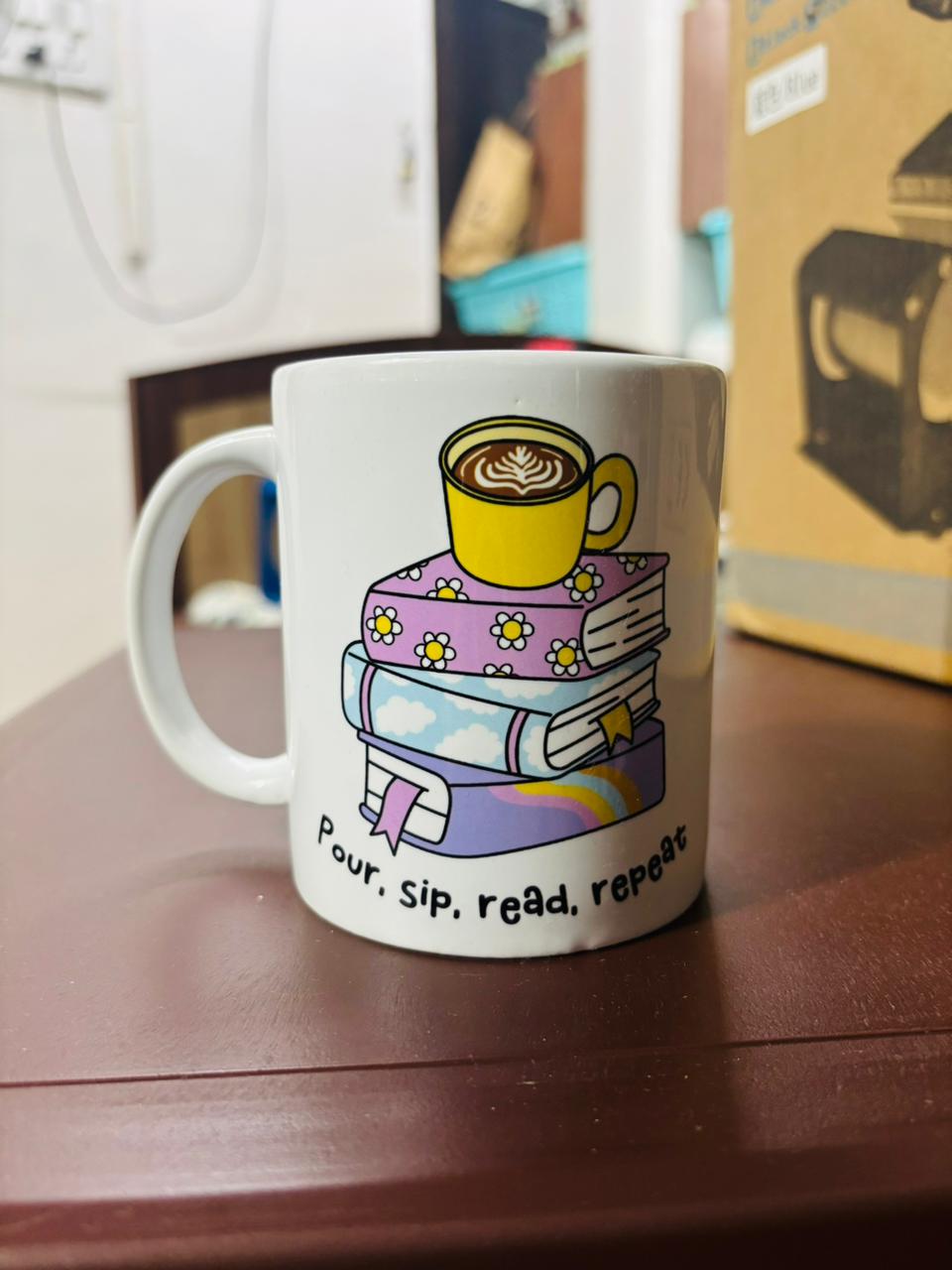 Pour, Sip, Read, Repeat Mug 📚☕