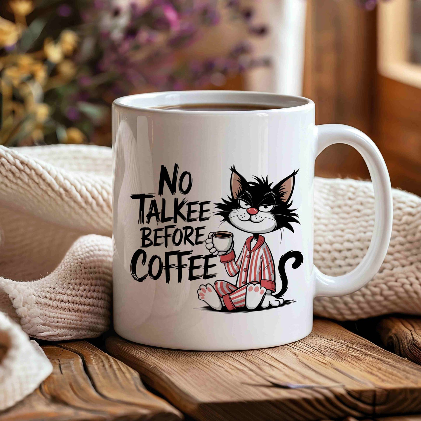 No Talkee Before Coffee Mug