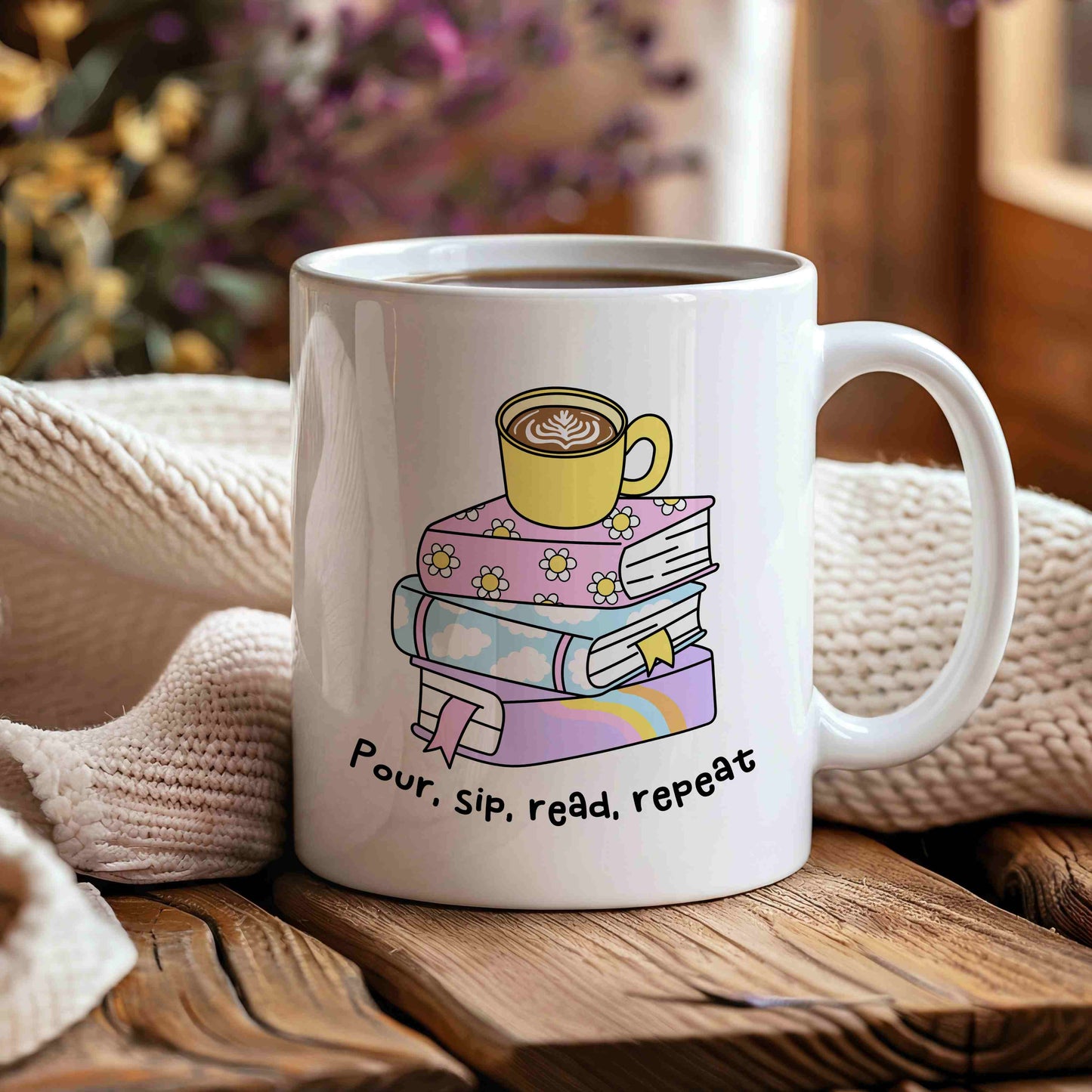 Pour, Sip, Read, Repeat Mug 📚☕