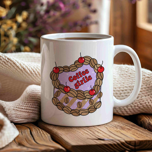 Coffee Girlie Cherry Heart Mug