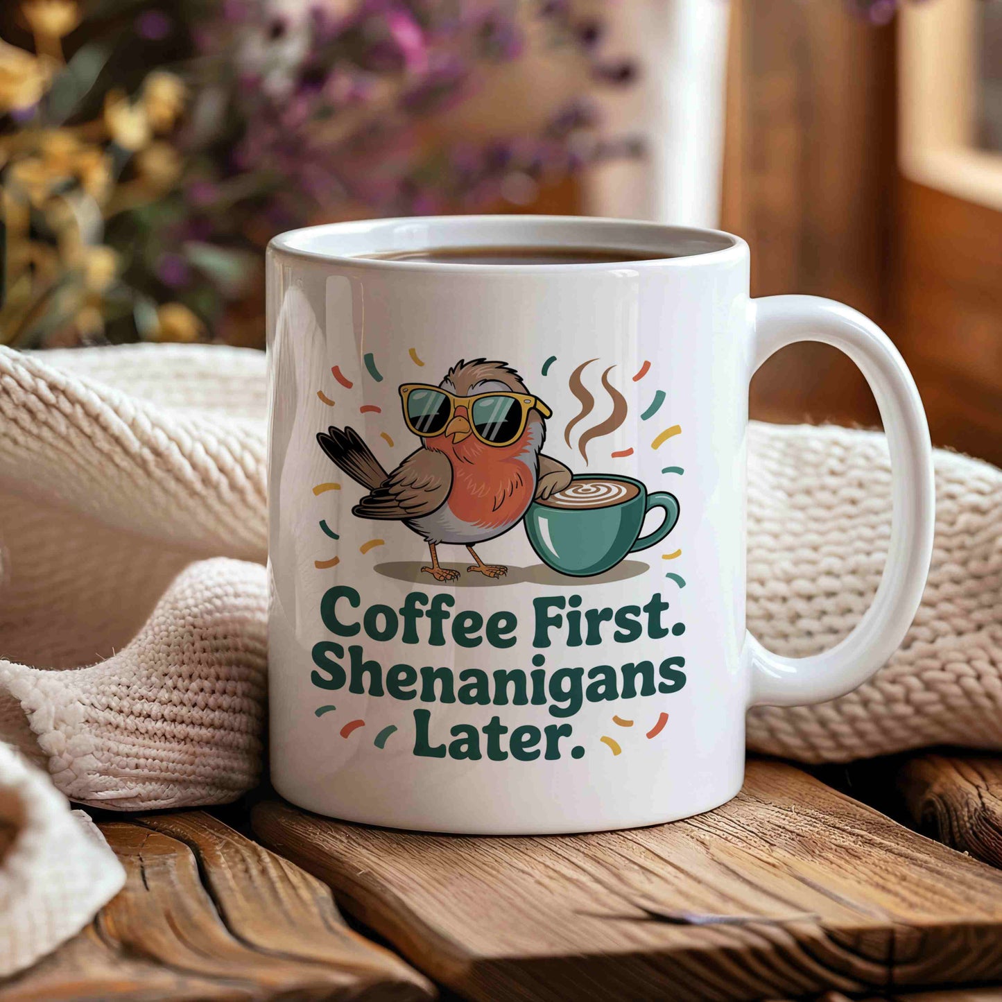 Coffee First, Shenanigans Later Mug