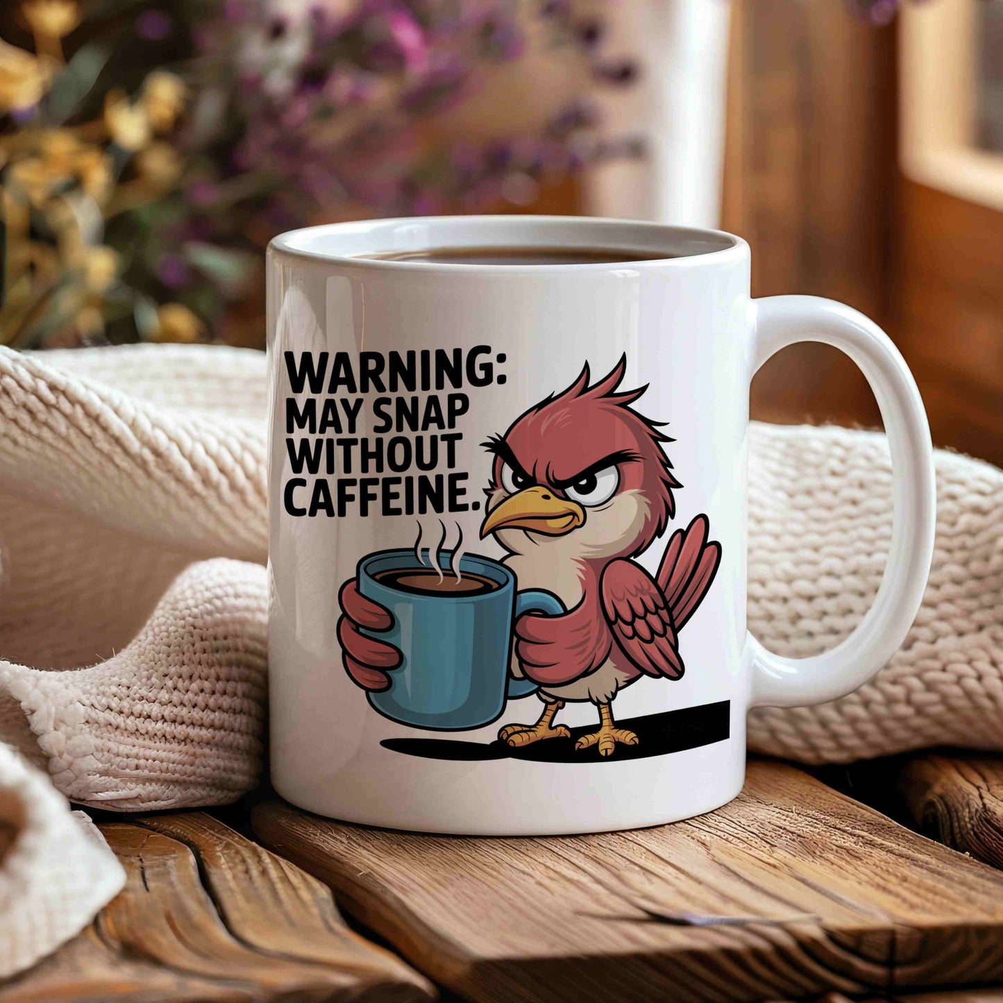 Warning: May Snap Without Caffeine Mug